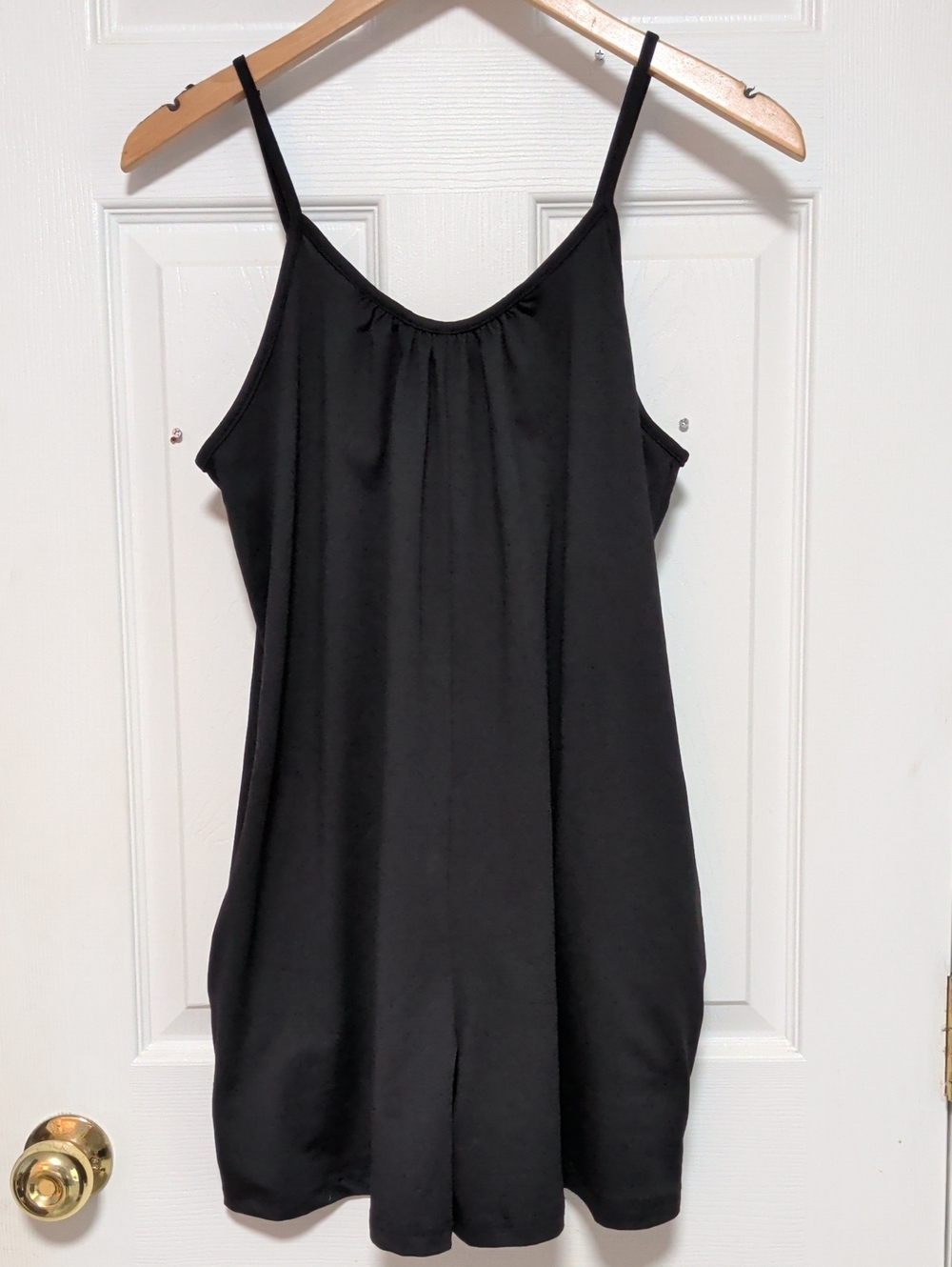 Black Tank Spaghetti Strap Romper